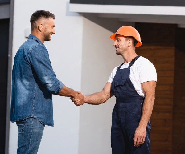 Professional handyman at work